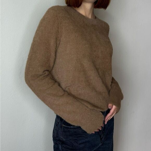 Vince Brown Pullover Sweater Crew Neck Size S - Picture 4 of 12